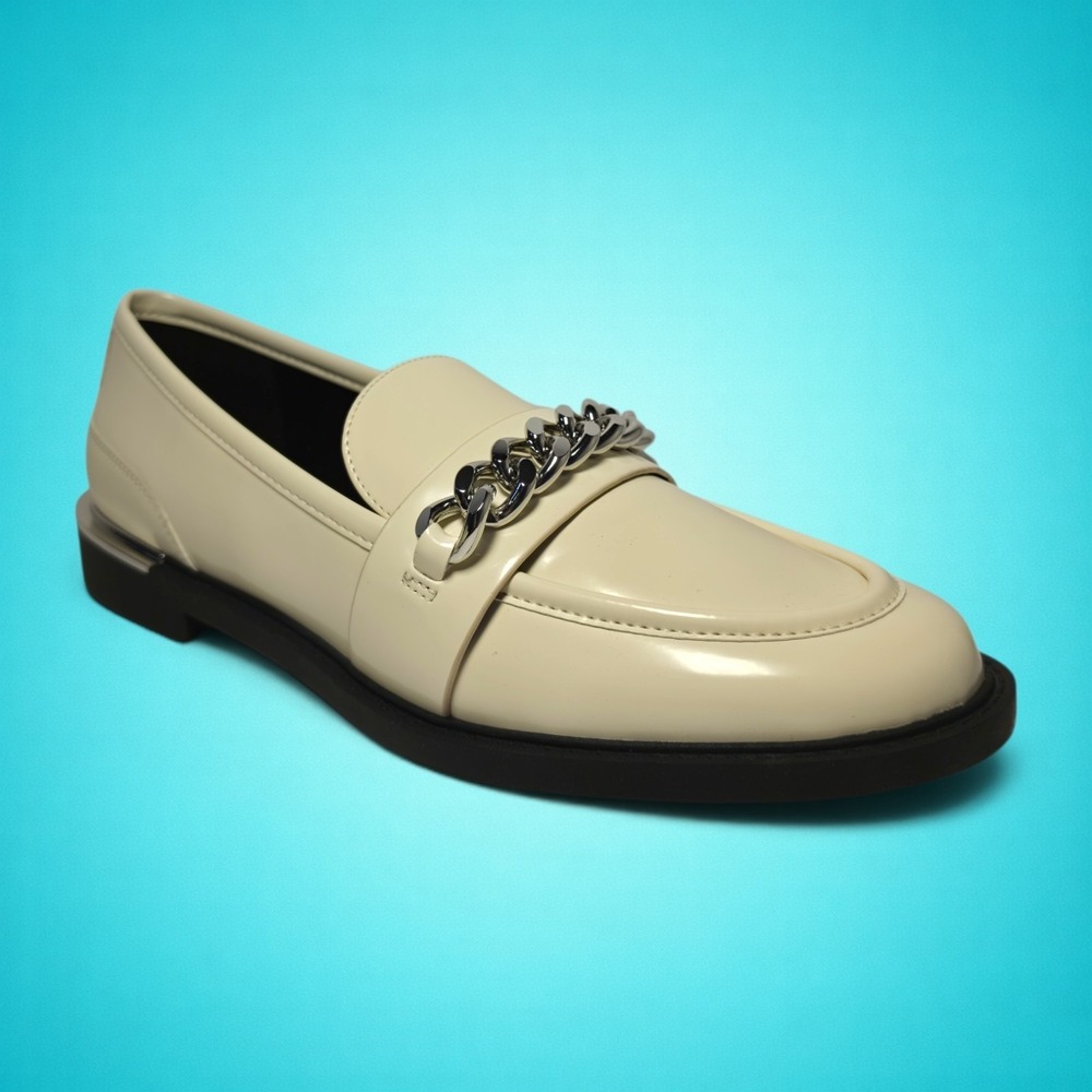 New Women's DKNY Ryleigh Loafers with Chain, Color: Coconut, Size: 11
